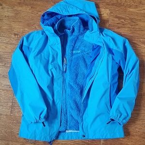 Like new girls L Marmot 3 in one fleece/ raincoat